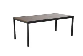 Keter Porto 200 walnut, čierna / Záhradný stôl / Oceľová konštrukcia (260576)