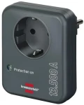 Brennenstuhl Adaptér do zásuvky antracitový / Prepäťová ochrana / 1x zásuvka / 13 500 A / IP20 / detská poistka (1506996)
