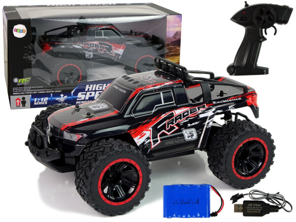 Mamido Terénne auto r/c 2,4 g tlmiče 1:12 červená