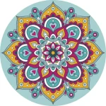 GRAFIX Diamantové maľovanie na ráme Mandala tyrkysová 30cm