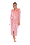 Pánsky župan Siena s kapucňou na zips 3656 pink pearl - Vestis XL