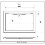 BESCO - ALPINA STONE EFFECT, obdĺžniková sprchová vanička - Rozmer A - 120 cm, Rozmer B - 90 cm, Rozmer C - 5.5 cm OLBVANACALP129S