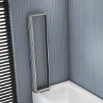 H K - Vaňová zástena päťdielna V5 120M, matný chróm, číre sklo SE-V5 120M