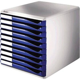 Leitz box so zásuvkami 52810035 svetlo sivá DIN A4 Počet priehradiek: 10; 5281-00-35
