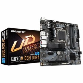 GIGABYTE Q670M D3H Q670 LGA1700 4x DDR4 4x SATA III 6x USB 2x PCIE x16 2.5GLAN GLAN 2x M.2 mATX Q670M D3H DDR4