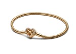 Pandora Romantický pozlátený náramok Srdce Shine Moments 563758C01 20 cm