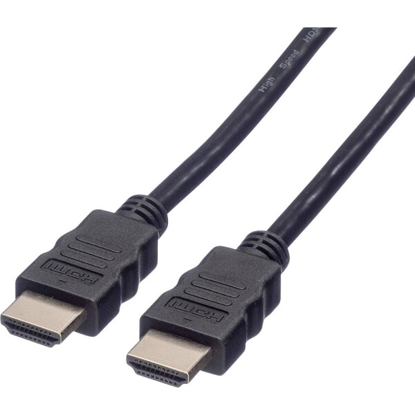 Value HDMI prepojovací kábel Zástrčka HDMI-A, Zástrčka HDMI-A 1.00 m čierna 11.99.5680 4K UHD, dvojžilový tienený HDMI kábel; 11.99.5680