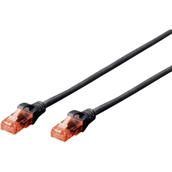 Digitus DK-1612-030/BL RJ45 sieťové káble, prepojovacie káble CAT 6 U/UTP 3.00 m čierna krútené páry 1 ks; DK-1612-030/BL