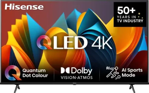 75" Hisense 75E77NQ čierna / Televízia / QLED / UHD / HDMI / USB / LAN / Wi-Fi / DVB-T2CS2 / 30W repro (75E77NQ)