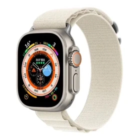 Devia Deluxe Sport5 44/45/49mm biela / Remienok pre Apple Watch / Nylonový / Nastaviteľný (6938595381843)
