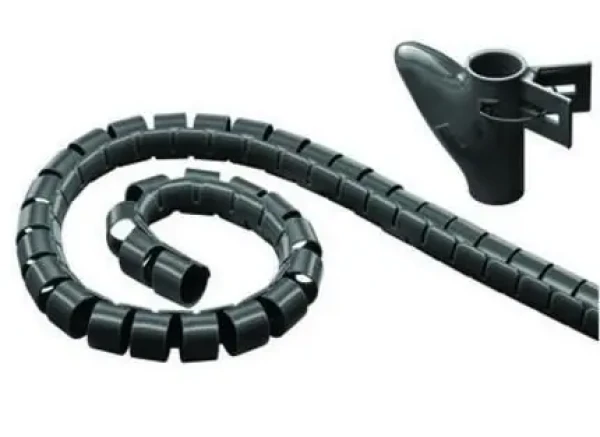 MediaRange Káblový organizér 20 mm čierna / Organizér káblov / Dĺžka 2,5 m / Plast (MRCS301)