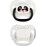 Canpol babies Set symetrických silikónových cumlíkov BabiesBoo 6 - 18 m 2 ks biely