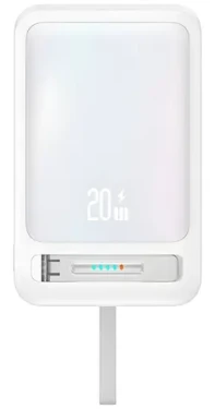 USAMS CD219 XM Series 10000mAh biela / Power Bank / Magnetické bezdrôtové nabíjanie 15W / PD 20W (10KCD21902)