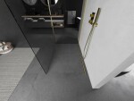 MEXEN/S - Kioto Sprchová zástena WALK-IN 125 x 80, transparent, zlatá 800-125-212-50-00-080