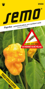 SEMO Paprika ročná TRINIDAD MORUGA SCORPION YELLOW