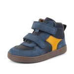 Chlapčenské celoročné kožené členkové barefoot topánky LOOP HIGH-TOPS DARK BLUE Froddo G2110157 - 33