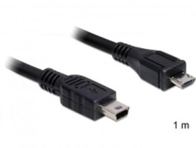 DeLock Cable USB 2.0 micro-B male gt; USB mini male / 1 m (83177)