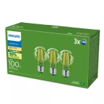 Philips Ultra Efficient A60 7,3W (100W) E27 2700K 3 ks / LED žiarovka / Teplá biela (929003625131)
