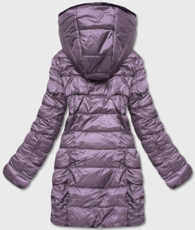 Fialová obojstranná dámska bunda - kožuch (b8053-51) odstíny fialové XXL (44)