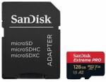 SanDisk Extreme PRO microSDXC 128GB + adaptér / Class 10 / UHS-I / čítanie: až 200MBs (SDSQXCD-128G-GN6MA)