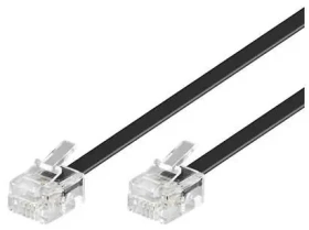 MicroConnect Modulárny kábel RJ11 6P/4C 2m čierna (MPK182)