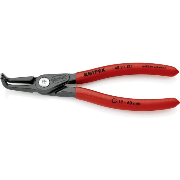 Knipex 48 21 J41 kliešte na poistné krúžky Vhodné pre vnútorné krúžky 85-140 mm Tvar hrotu zahnutý o 90°