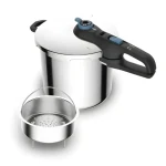 TEFAL Secure Trendy P2584401 / Tlakový hrniec / 8 l / nerez / parný košík / vhodné pre indukciu (P2584401)