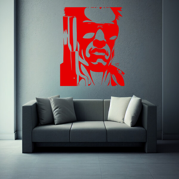 Veselá Stena Samolepka Terminátor Farba: červená, Veľkosť: 100 x 82 cm