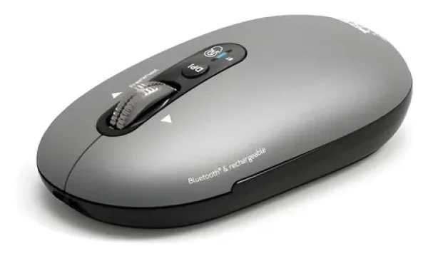 PORT CONNECT Pure MAC šedá / Bezdrôtová nabíjacia myš / Bluetooth / FreeWheel / 3200 DPI (910009)