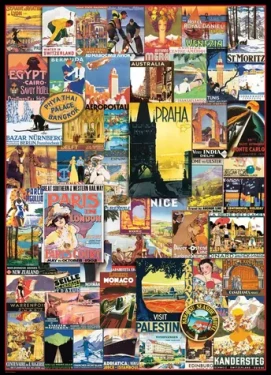 EUROGRAPHICS Puzzle Cestovateľské plagáty
