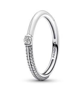 Pandora Pôvabný strieborný prsteň so zirkónmi Me 192528C02 56 mm