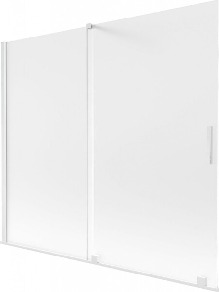 MEXEN/S - Velar dvojkrídlová posuvná vaňová zástena 180 x 150, dekor, biela 896-180-000-31-20