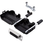 Encitech DPPK15-BK-HDS26-K 6355-0011-12 sada D-SUB zásuvková lišta 180 ° Pólov: 26 spájkovaný 1 sada; 6355-0011-12