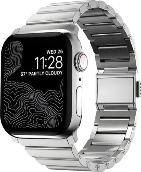 Nomad Strap Stainless Steel V2 strieborná / Remienok pre Apple Watch / 42/44/45/49 mm (NM1A4HSXS0)