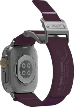 Aulumu A11 Mag Buckle Slim remienok pre Apple Watch, strieborná spona, fialový opasok (6975941661174)