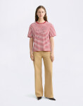 Thinking MU Tigres y Leones Milly Yarn Dyed Lucia Tee WHITE L