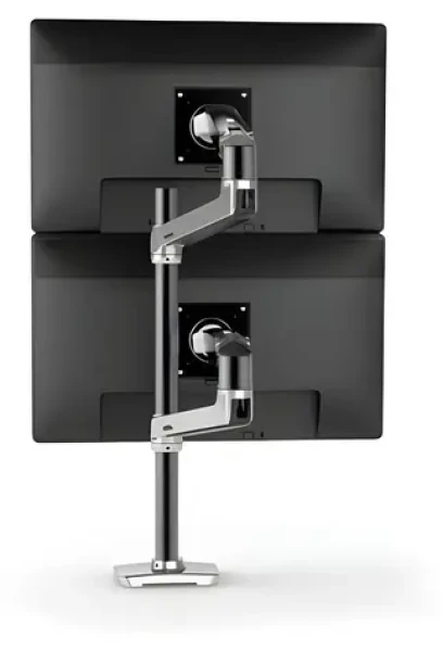 Ergotron LX Dual Stacking Arm Tall Pole strieborná / Stolový držiak s ramenom pre dvoch LCD / max. 40" / flexibilný (45-549-026)