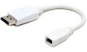 Gembird redukcia mini DisplayPort samica - DisplayPort samec biela / Redukcia / DisplayPort 1.1a (GMBAMDPFDPM001W)