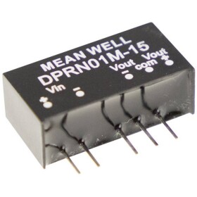 MEAN WELL DPRN01L-15 DC / DC menič napätia 34 mA 1 W Počet výstupov: 2 x; DPRN01L-15