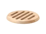 Continenta Podložka guľatá gumovník / Podložka / O 20 x 1,5 cm / gumovníkové drevo (C3137)