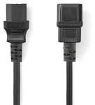 Nedis Napájací kábel IEC-320-C14 - C13 čierna / Napájací kábel / 2 m / Poniklované / PVC (CEGP10500BK20)