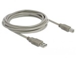 Delock USB kábel AB / USB Type A, 4 pin (M) - USB Type B, 4 pin (M) / 3 m / Šedý (82216-DE)