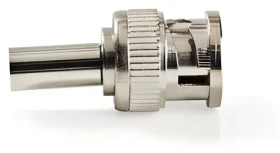 Nedis BNC konektor strieborná / Konektor / Zástrčka, priamy / Krimpovací, 50 Ohm / 25 ks (CVVC01905ME)