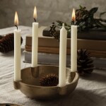 Ferm LIVING Mosadzný adventný svietniček Small