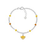 Disney Slušivý strieborný náramok Lion king Mini BS00105SL-47.CS