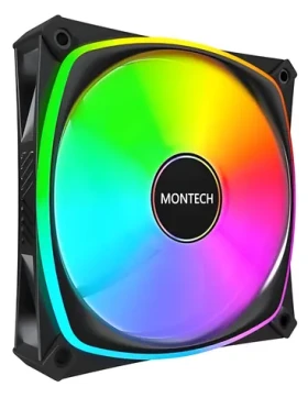 Montech RX120 PRO čierna / Ventilátor / 120 mm / ARGB / PWM / Reverse (RX120 PRO BLACK)