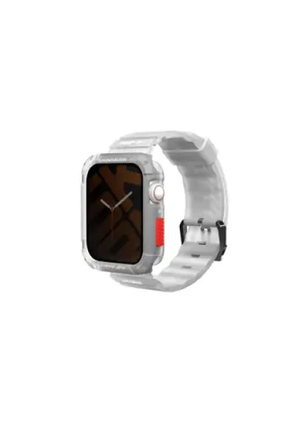 SKINARMA SHOKKU silikónový remienok pre Apple Watch 42/44/45 mm púzdro pre Apple Watch 44/45 mm biela (8886461241822)