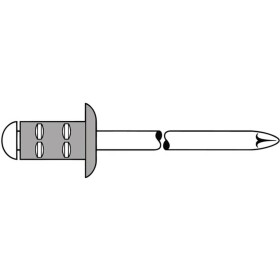 Gesipa 1433887 slepý nit (Ø x d) 4 mm x 10 mm 4 mm nerezová ocel hliník hliník PolyGrip® 500 ks; 1433887