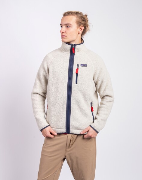 Patagonia M's Retro Pile Jacket Pelican w/Smolder Blue XL