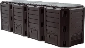 Prosperplast Kompostér MODULE COMPOGREEN - čierna / Objem 1600 L / Rozmery 261x72 cm / Výška 82.6 cm / Plast (IKLM1600C-S411)